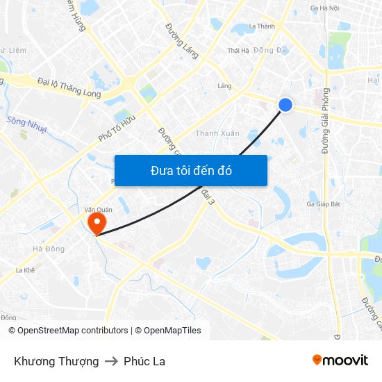 Khương Thượng to Phúc La map