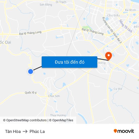 Tân Hòa to Phúc La map