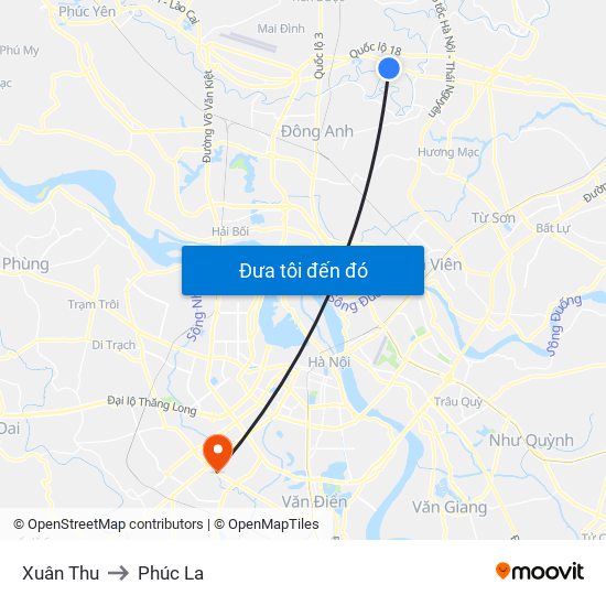 Xuân Thu to Phúc La map