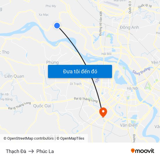 Thạch Đà to Phúc La map