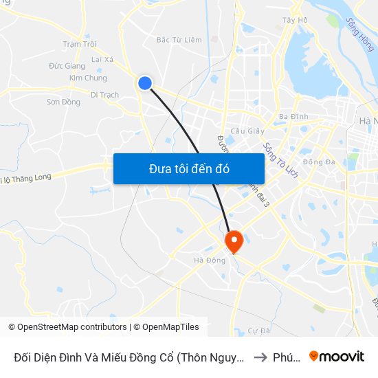 Đối Diện Đình Và Miếu Đồng Cổ (Thôn Nguyên Xá) - Đường 32 to Phúc La map