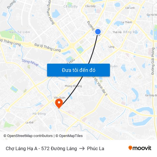 Chợ Láng Hạ A - 572 Đường Láng to Phúc La map