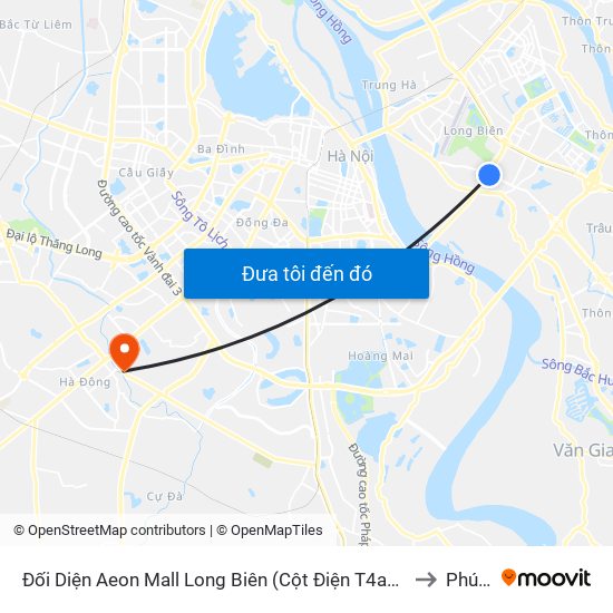 Đối Diện Aeon Mall Long Biên (Cột Điện T4a/2a-B Đường Cổ Linh) to Phúc La map