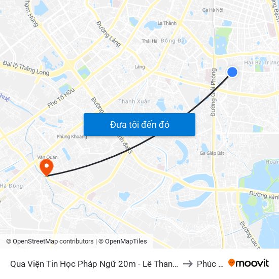 Qua Viện Tin Học Pháp Ngữ 20m - Lê Thanh Nghị to Phúc La map