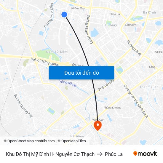 Khu Đô Thị Mỹ Đình Ii- Nguyễn Cơ Thạch to Phúc La map