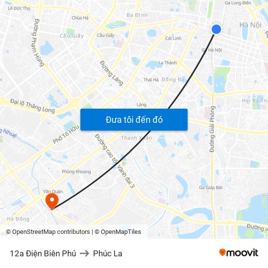 12a Điện Biên Phủ to Phúc La map