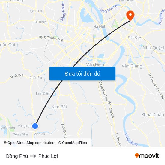 Đồng Phú to Phúc Lợi map