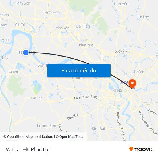 Vật Lại to Phúc Lợi map