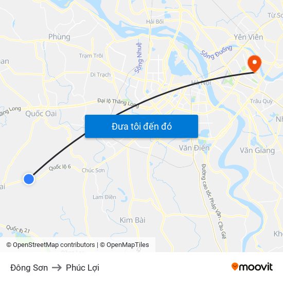 Đông Sơn to Phúc Lợi map