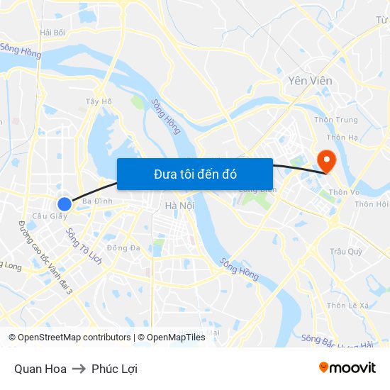 Quan Hoa to Phúc Lợi map