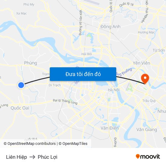 Liên Hiệp to Phúc Lợi map