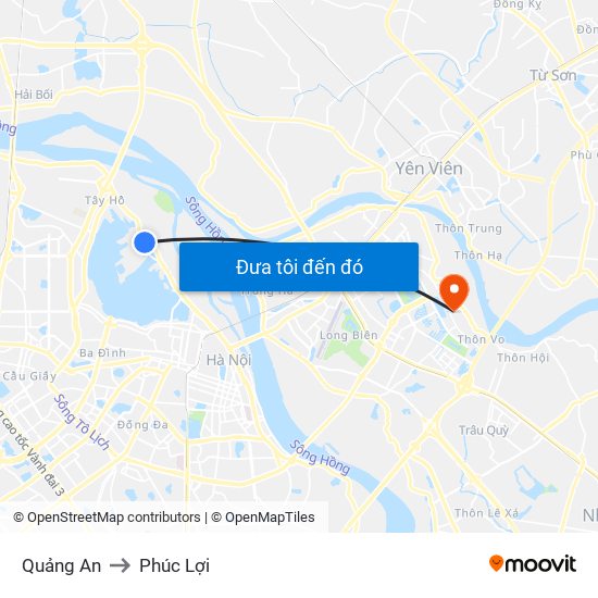 Quảng An to Phúc Lợi map