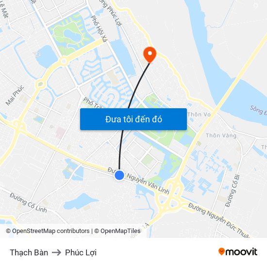 Thạch Bàn to Phúc Lợi map