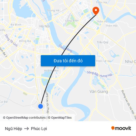 Ngũ Hiệp to Phúc Lợi map