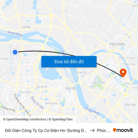 Đối Diện Công Ty Cp Cơ Điện Hn- Đường Đức Thắng to Phúc Lợi map