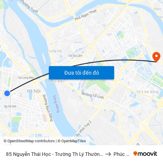 85 Nguyễn Thái Học - Trường Th Lý Thường Kiệt to Phúc Lợi map