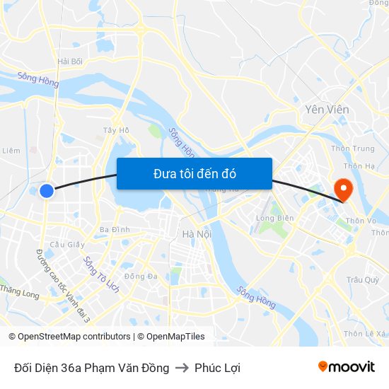 Đối Diện 36a Phạm Văn Đồng to Phúc Lợi map