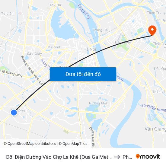 Đối Diện Đường Vào Chợ La Khê (Qua Ga Metro La Khê) - 405 Quang Trung (Hà Đông) to Phúc Lợi map