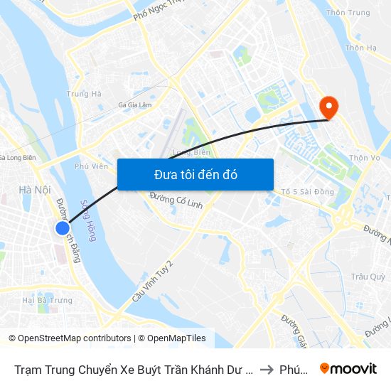 Trạm Trung Chuyển Xe Buýt Trần Khánh Dư (Khu Đón Khách) to Phúc Lợi map