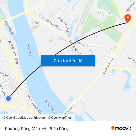 Phường Đống Mác to Phúc Đồng map