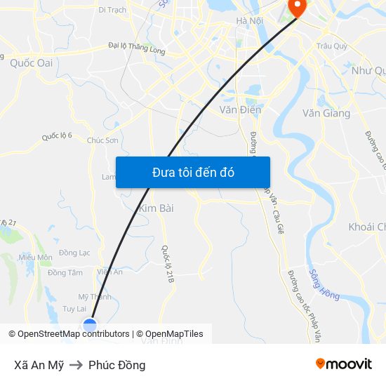 Xã An Mỹ to Phúc Đồng map