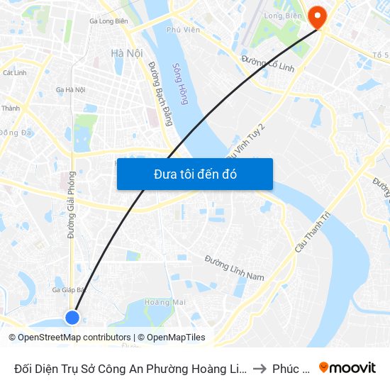 Đối Diện Trụ Sở Công An Phường Hoàng Liệt- 1277 Giải Phóng to Phúc Đồng map