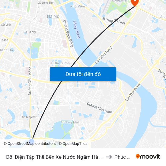 Đối Diện Tập Thể Bến Xe Nước Ngầm Hà Nội - Ngọc Hồi to Phúc Đồng map