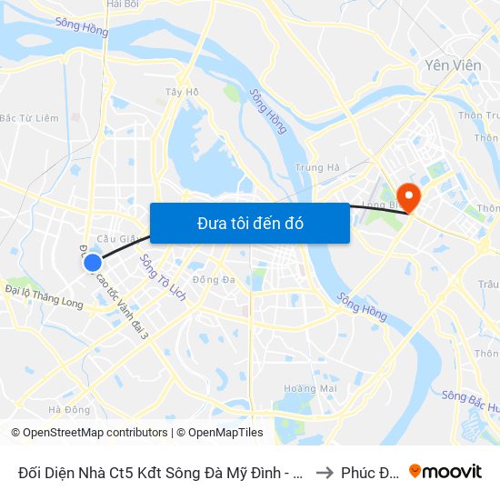 Đối Diện Nhà Ct5 Kđt Sông Đà Mỹ Đình - Phạm Hùng to Phúc Đồng map