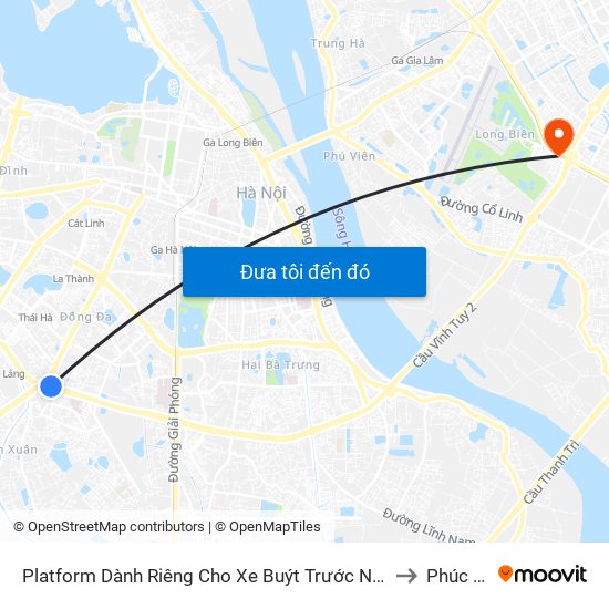 Platform Dành Riêng Cho Xe Buýt Trước Nhà 604 Trường Chinh to Phúc Đồng map