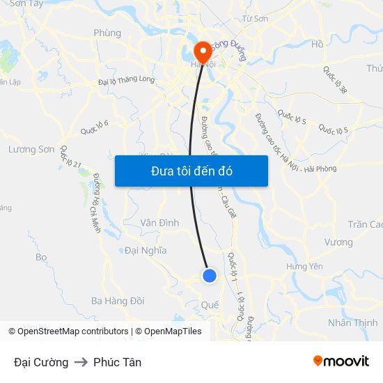 Đại Cường to Phúc Tân map