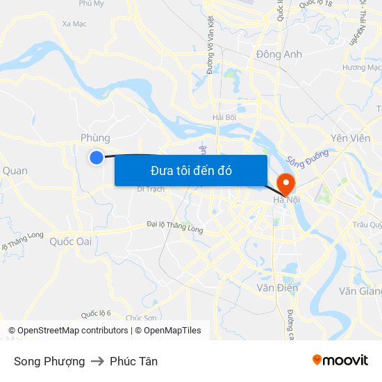 Song Phượng to Phúc Tân map