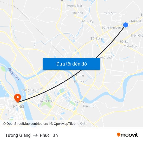 Tương Giang to Phúc Tân map