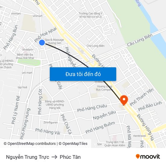 Nguyễn Trung Trực to Phúc Tân map