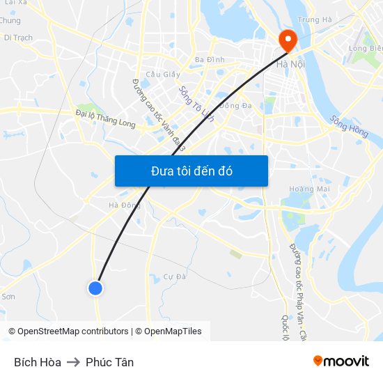 Bích Hòa to Phúc Tân map