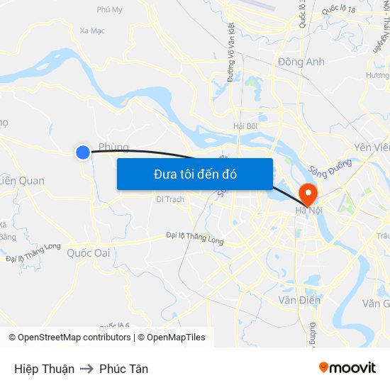 Hiệp Thuận to Phúc Tân map