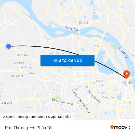 Đức Thượng to Phúc Tân map