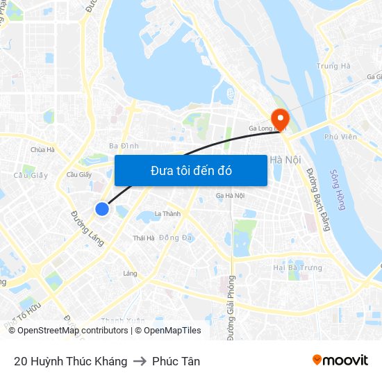 20 Huỳnh Thúc Kháng to Phúc Tân map