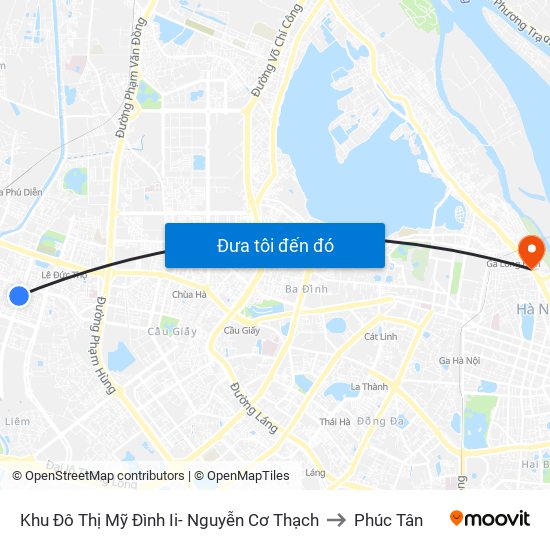 Khu Đô Thị Mỹ Đình Ii- Nguyễn Cơ Thạch to Phúc Tân map