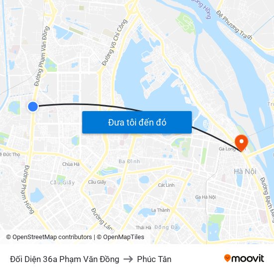 Đối Diện 36a Phạm Văn Đồng to Phúc Tân map