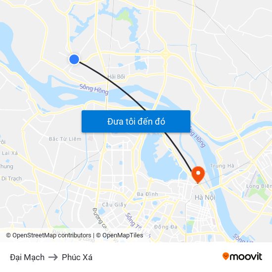 Đại Mạch to Phúc Xá map