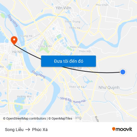 Song Liễu to Phúc Xá map