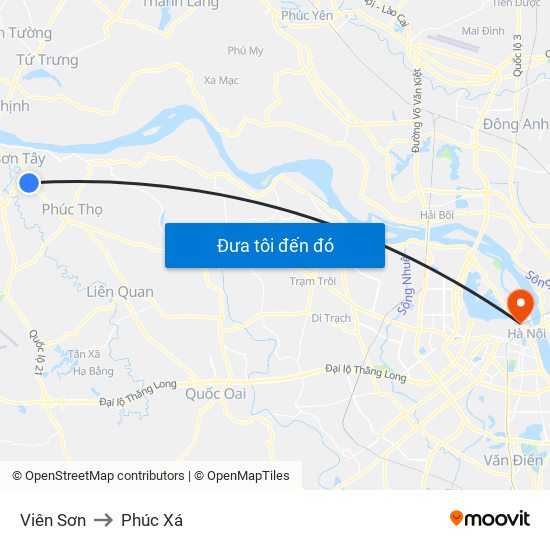 Viên Sơn to Phúc Xá map