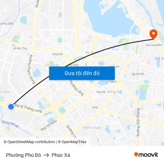 Phường Phú Đô to Phúc Xá map