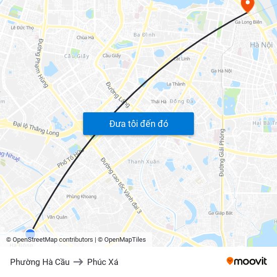 Phường Hà Cầu to Phúc Xá map