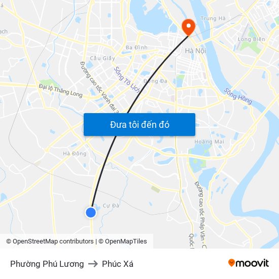 Phường Phú Lương to Phúc Xá map