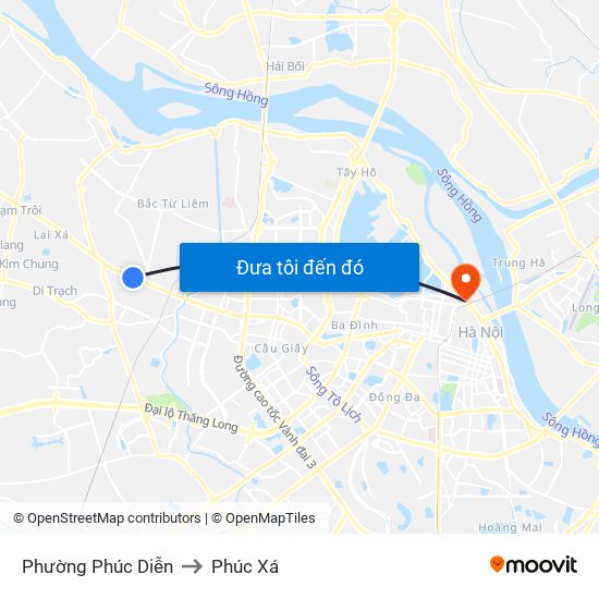 Phường Phúc Diễn to Phúc Xá map