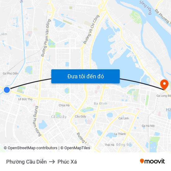 Phường Cầu Diễn to Phúc Xá map