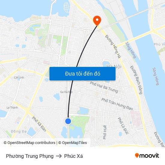 Phường Trung Phụng to Phúc Xá map