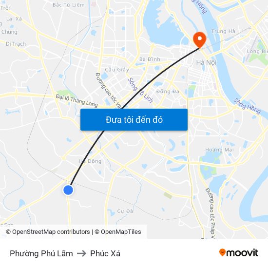 Phường Phú Lãm to Phúc Xá map