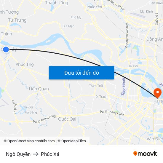 Ngô Quyền to Phúc Xá map